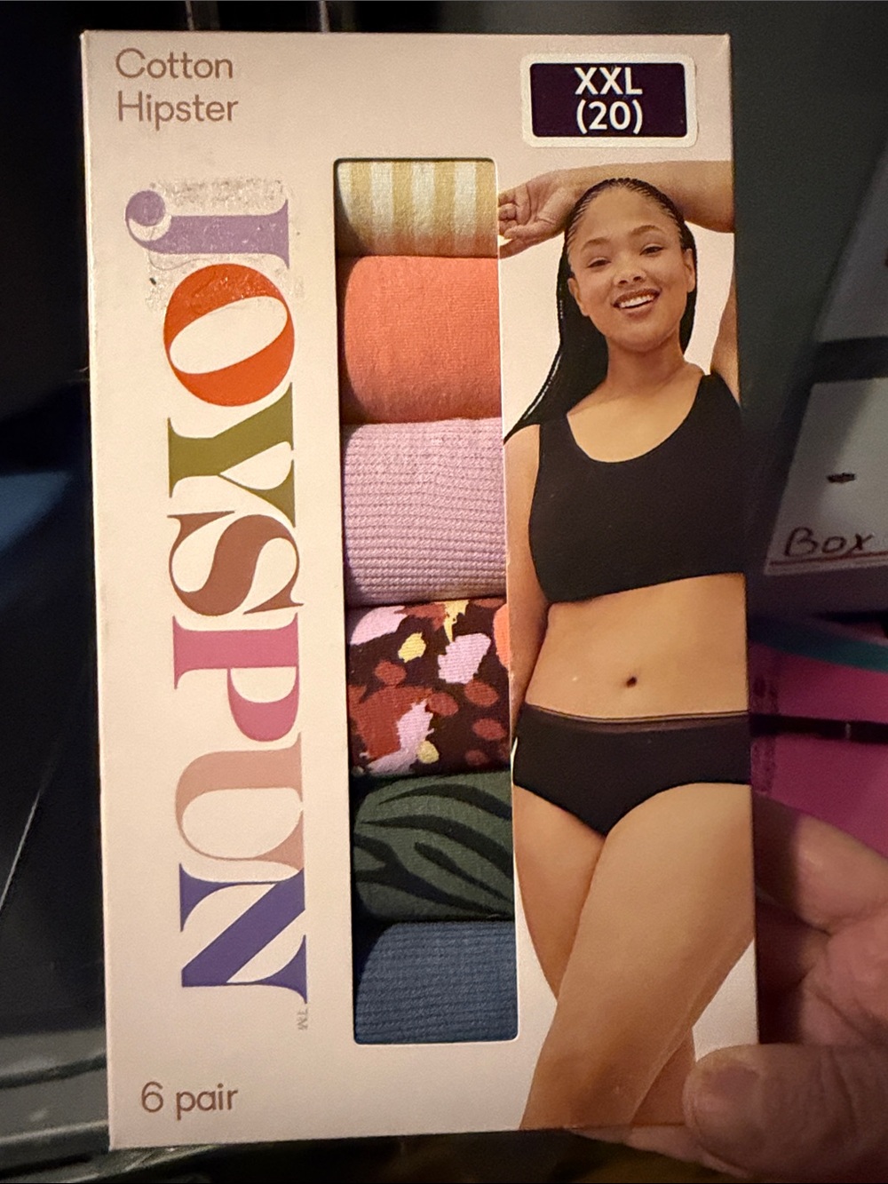 💜Joyspun Women's Cotton Hipster tag-free Panties  Size:XXL(20) 6 Pairs
